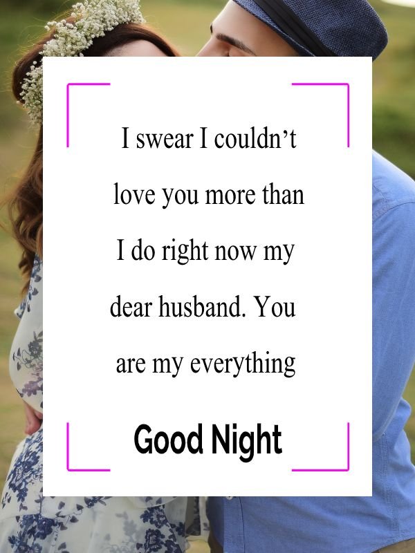 Good Night Dear Husband Romantic Message Pic