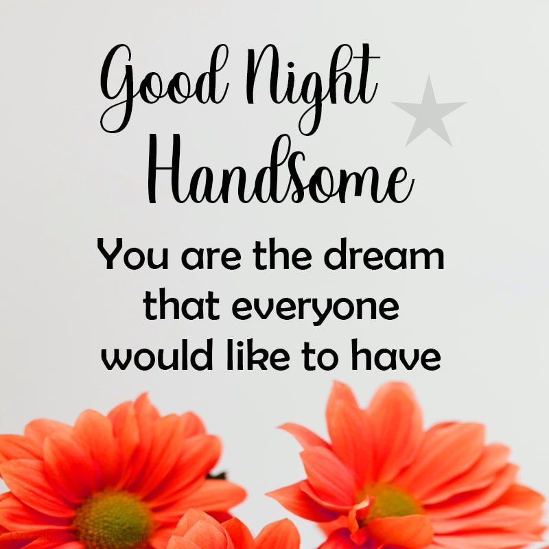 Good Night Message For My Handsome Husband With Flowers Picture
