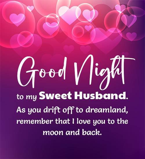 Good Night Message For My Husband With Awesome Hearts Pic