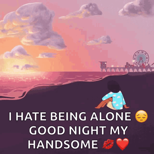 Good Night My Handosme With Dolphin Fish At Beach Side Gif