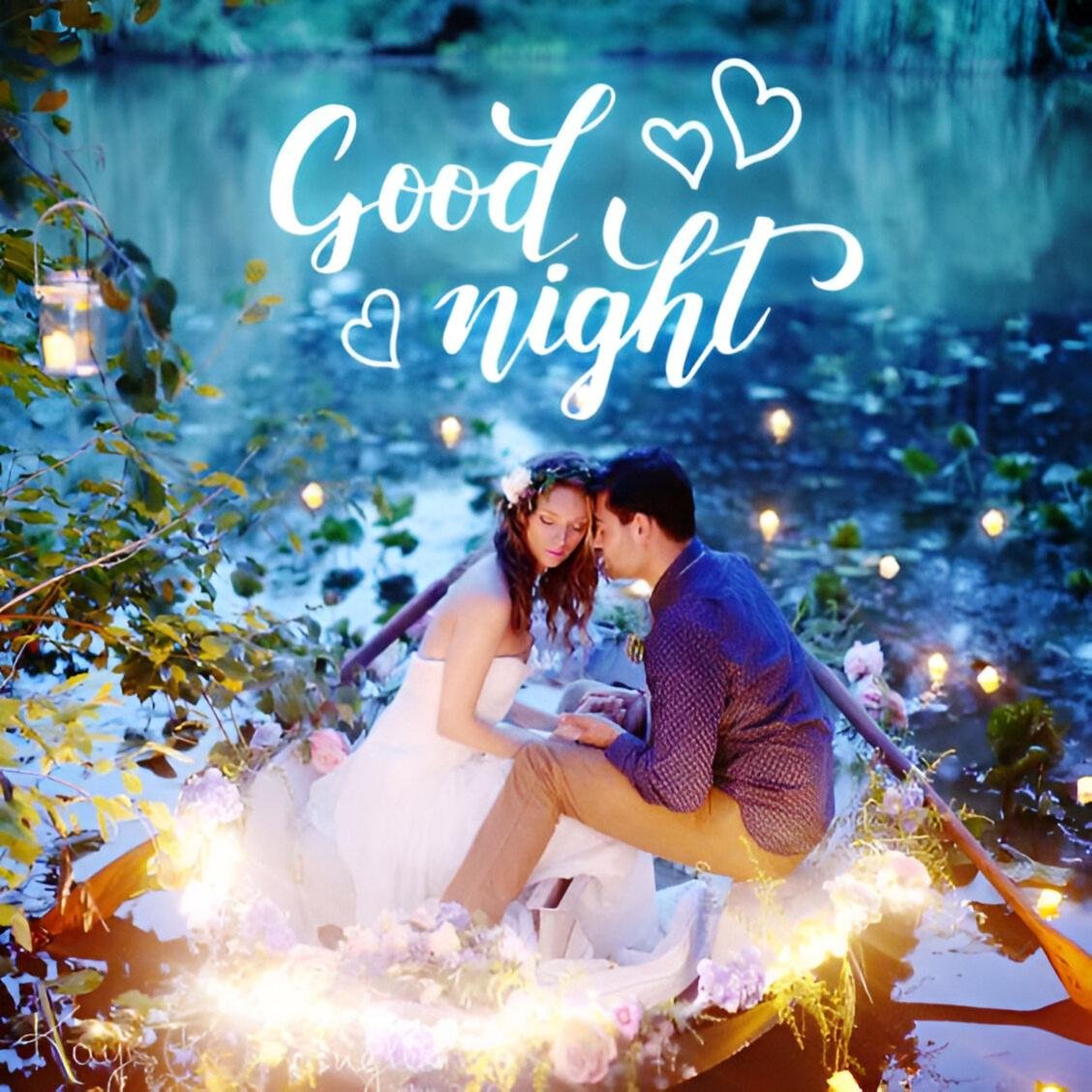 Good Night My Hubby And Sitting In A Boat Fab Romantic Shining Pic