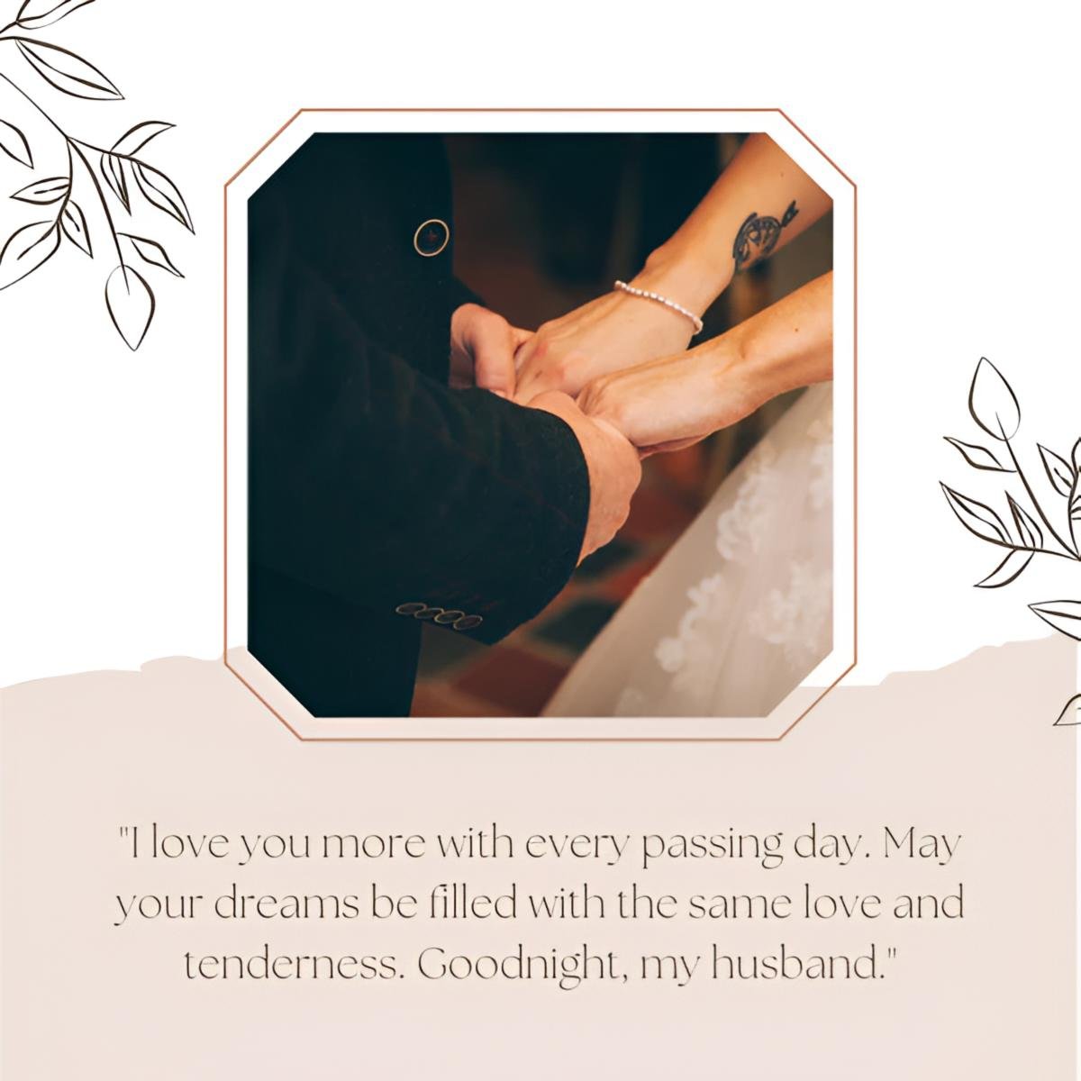 Good Night My Husband Love Message And Holding Each Other's Hands Best Pic