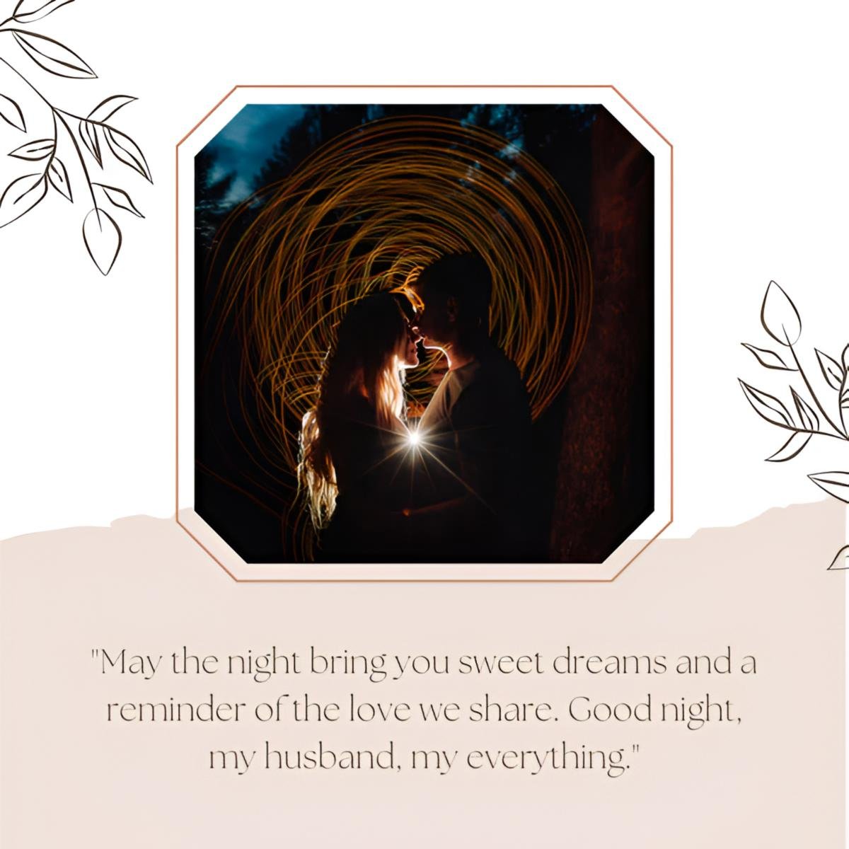 Good Night My Husband Lovely Message Beautiful Photo