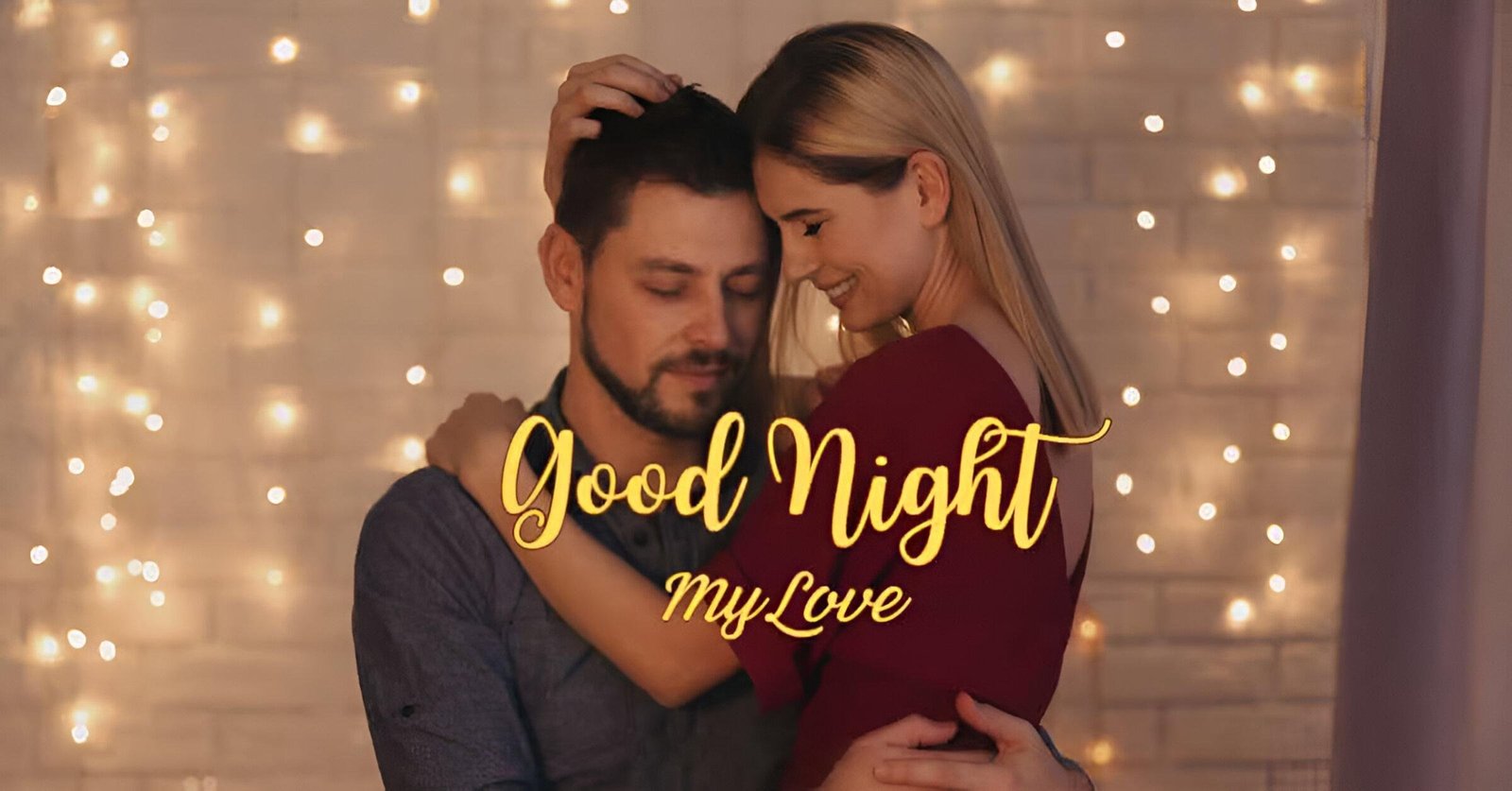 Good Night My Love Amazing Romantic Pic With Golden Lightning