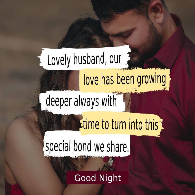 Good Night My Lovely Husband Romantic Message Pic