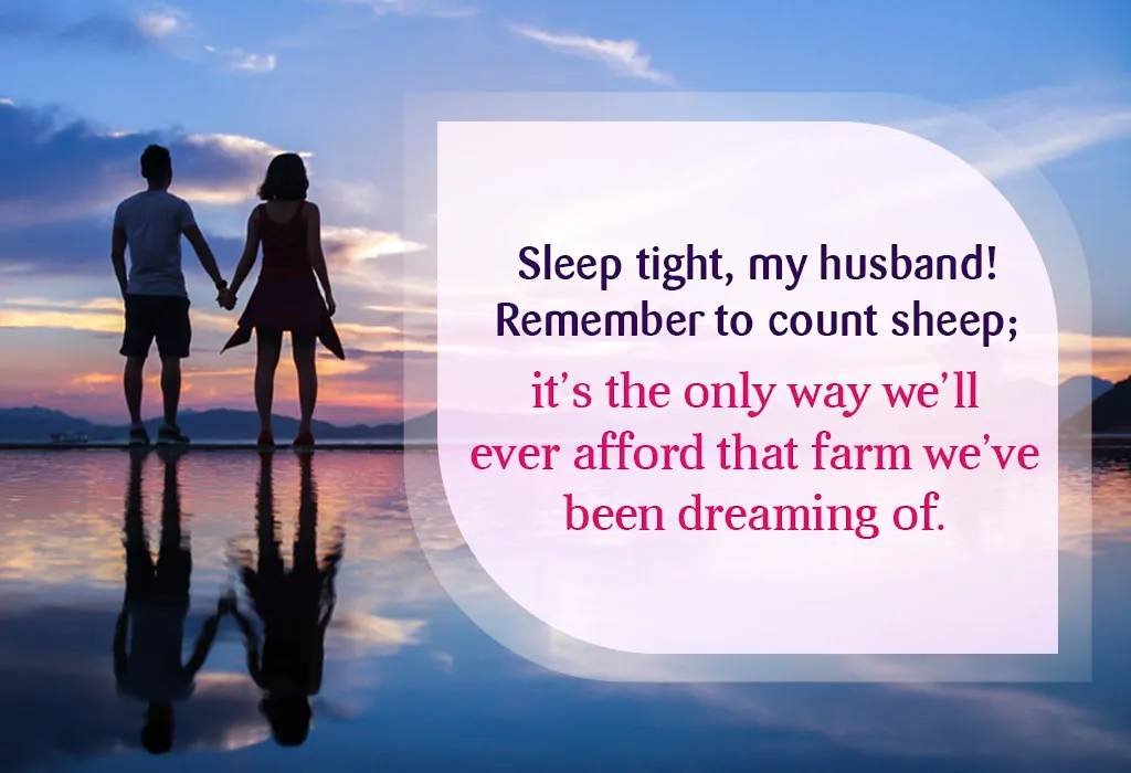Good Night Romantic Message Pic To My Husband Sleep Tight